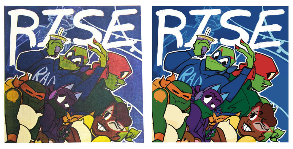 4 layer litho print with digital reference